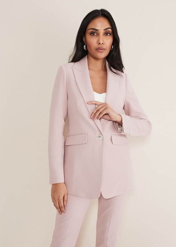 Phase Eight Petite Eira Fitted Jackets Pink USA | 3729456-JE